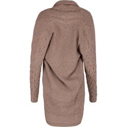 Lang cardigan med lammeuld. TILBUD 