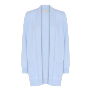 Lang cardigan - cashmere og uld - fra MICHA. TILBUD