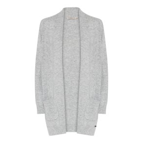 Lang cardigan - cashmere og uld - fra MICHA. TILBUD