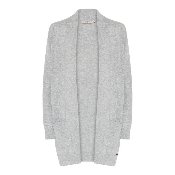 Lang cardigan - cashmere og uld - fra MICHA. TILBUD