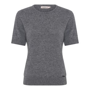 Bluse med korte rmer - cashmere og uld - fra MICHA. Gr -  TILBUD