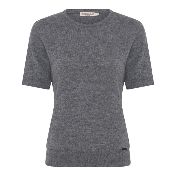 Bluse med korte rmer - cashmere og uld - fra MICHA. Gr -  TILBUD