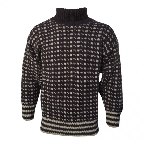 Islandsk sweater 100% Ren Ny Uld - strik / sweater / trøje - Samsø Nature