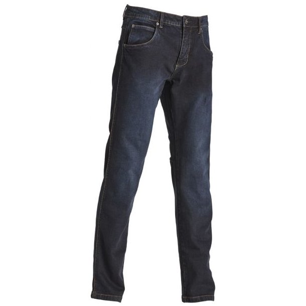 Stretch jeans - Roberto. Blue/black med vask/slid, TILBUD