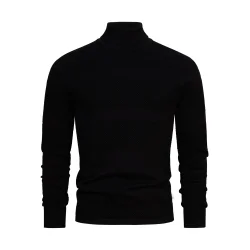 Endelig er den her igen - KRONSTADT, klassisk smandsrullekrave, 2 farver NAVY og SORT, 100% bomuld