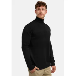 Endelig er den her igen - KRONSTADT, klassisk smandsrullekrave, 2 farver NAVY og SORT, 100% bomuld