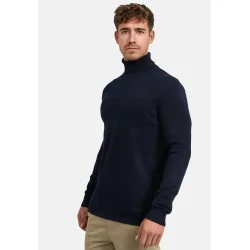 Endelig er den her igen - KRONSTADT, klassisk smandsrullekrave, 2 farver NAVY og SORT, 100% bomuld