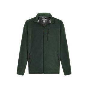 Fleecejakke med windbreaker fra Canson, mrkegrn, TILBUD