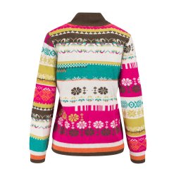 Cardigan, mnstret, 100% lammeuld. TILBUD