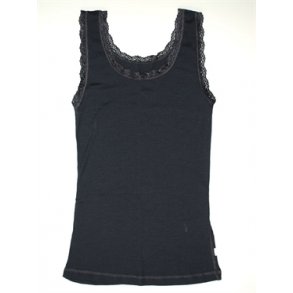 JOHA, stropundertrje med blondekant, 100% merino uld.