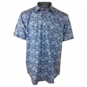 Skjorte, kort�rmet,  bomuld TILBUD