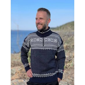 Sweater i 100% Ren Ny Uld, bld og tyndere kvalitet, TILBUD