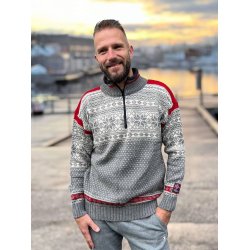 Sweater i 100% Ren Ny Uld, bld og tyndere kvalitet, TILBUD