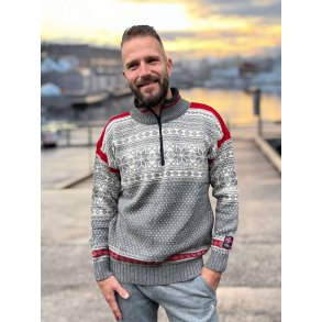 Sweater i 100% Ren Ny Uld, bld og tyndere kvalitet, TILBUD