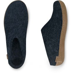 Glerups filttffel med skindsl, DENIM, BL, TILBUD