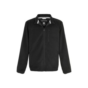 Fleecejakke med windbreaker fra Canson, sort. TILBUD