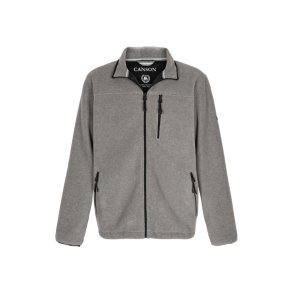 Fleecejakke med windbreaker fra Canson, lysegr, TILBUD