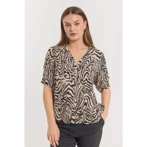 Bluse med hr fra Freequent - TILBUD