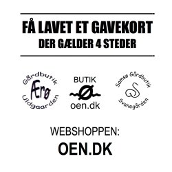 Gavekort  700,- kr. Glder i Sams &amp; r Grdbutik, Butik Oen.dk samt i webshop www.oen.dk