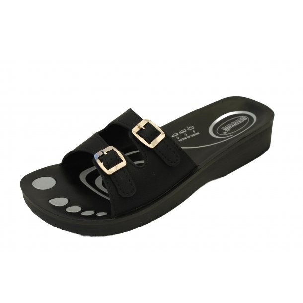 portugisisk flydende slack Aerosoft sandal med 2 spænder - Fodtøj - Samsø Nature