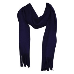 Halstrklde i bld uld. Ensfarvet lilla.