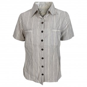 Skjortebluse fra THE EARTH COLLECTION, bomuld og silke TILBUD