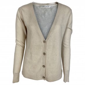 Cardigan med lammeuld fra The Earth Collection. TILBUD