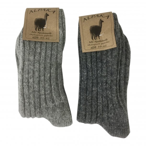 Sokker med lammeuld og alpaca. TILBUD 