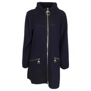 Lang frakke med uld. TILBUD