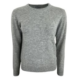 Bluse med 70% MERINO og 30%  CASHMERE, lysegr , TILBUD