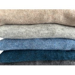 Bluse med 70% MERINO og 30%  CASHMERE, jeansbl , TILBUD