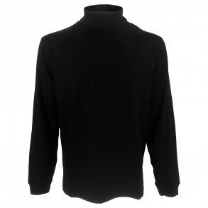 Bluse med rullekrave, bomuld. 3 farver.  TILBUD