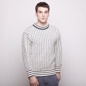 Strik sweater med rund hals. 100% Ren Ny Uld. Tilbud