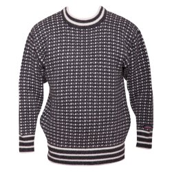 Strik sweater med rund hals. 100% Ren Ny Uld. Tilbud