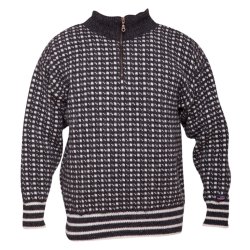 Strikket tr�je med kort lyn. 100% Ren Ny Uld. Tilbud