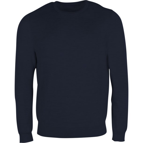 Bluse, navy/mrkebl, 100% merinould fra Kronstadt, TILBUD