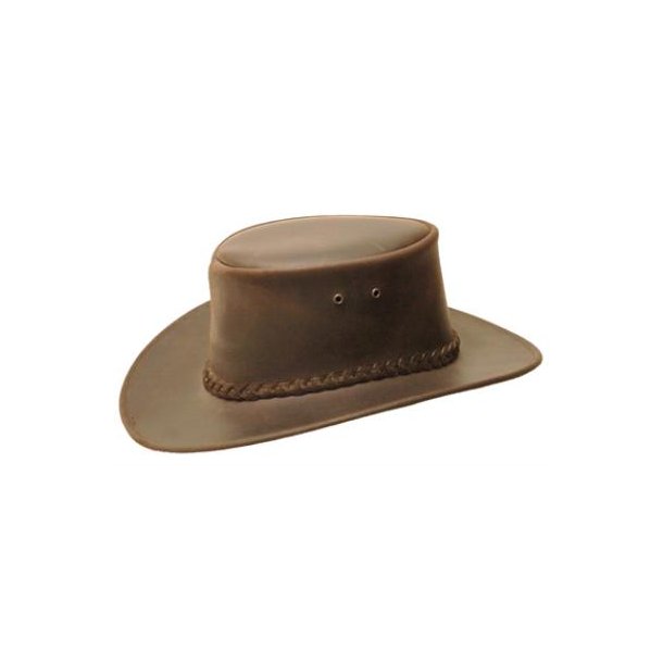 Original engelsk hat - cowboyhat - i ægte læder - & huer - Samsø Nature