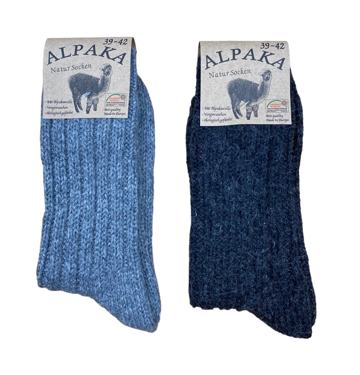 hovedlandet PEF regeringstid Sokker med lammeuld og alpaca. Koks/grå TILBIUD - Strømper og sokker -  Samsø Nature