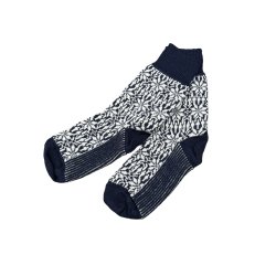 Sokker i 100% lammeuld - navy, kologisk. TILBUD