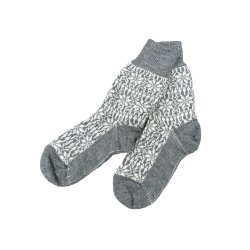 Sokker i 100% lammeuld - gr, kologisk. TILBUD