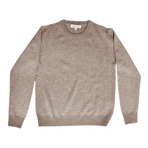 Bluse med 70% MERINO og 30%  CASHMERE, mrk sand, dame, TILBUD