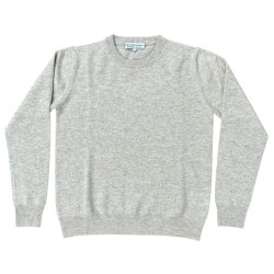 Bluse med 70% MERINO og 30%  CASHMERE, lysegr, dame, TILBUD