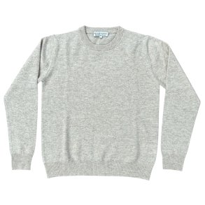 Bluse med 70% MERINO og 30%  CASHMERE, lysegr, dame, TILBUD