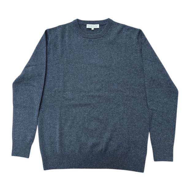 Bluse med 70% MERINO og 30%  CASHMERE, mrk petrolbl, herre, TILBUD