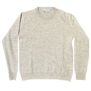 Bluse med 70% MERINO og 30%  CASHMERE, lys sand, dame, TILBUD