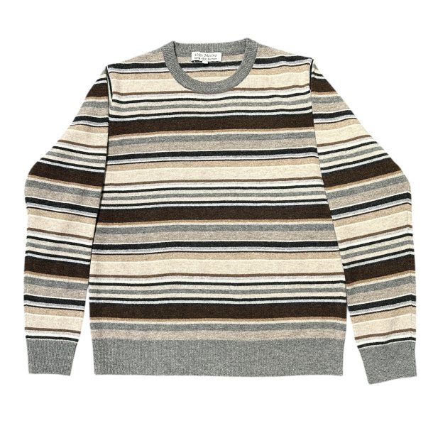 Bluse, 100% merinould - stribet - dame -  TILBUD