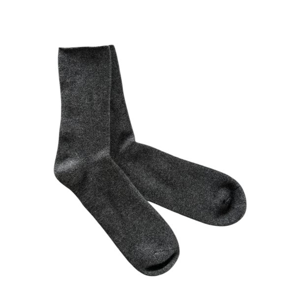 Sokker med merino og cashmere, charcoal - herre - TILBUD