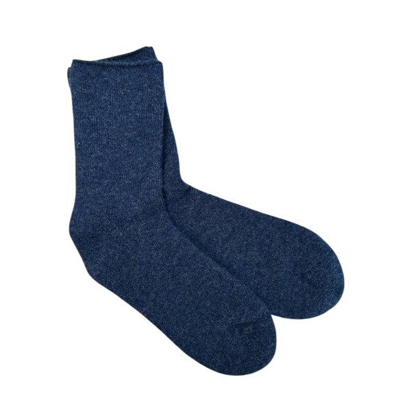 Sokker med merino og cashmere, jeansbl - dame - TILBUD