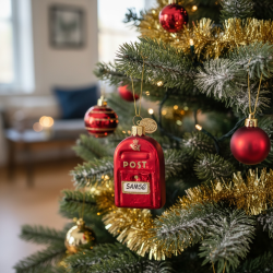 Julepynt - postkasse - SAMS�