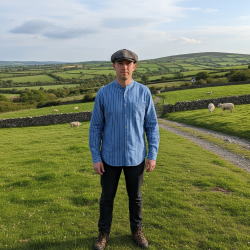 Irsk bondeskjorte m. h�r, TILBUD